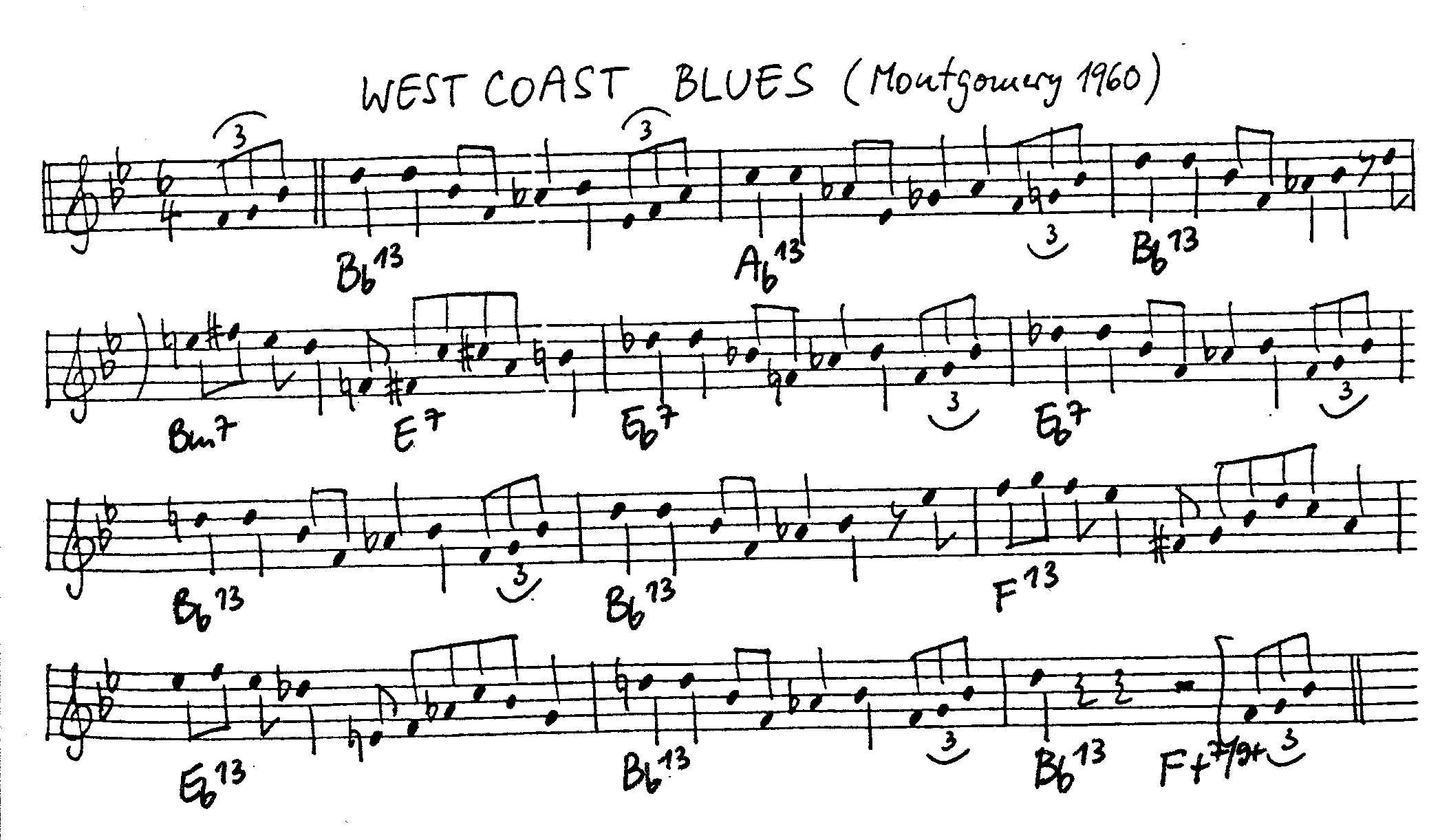 west coast blues leadsheet – book us for your next 20s or gatsby event